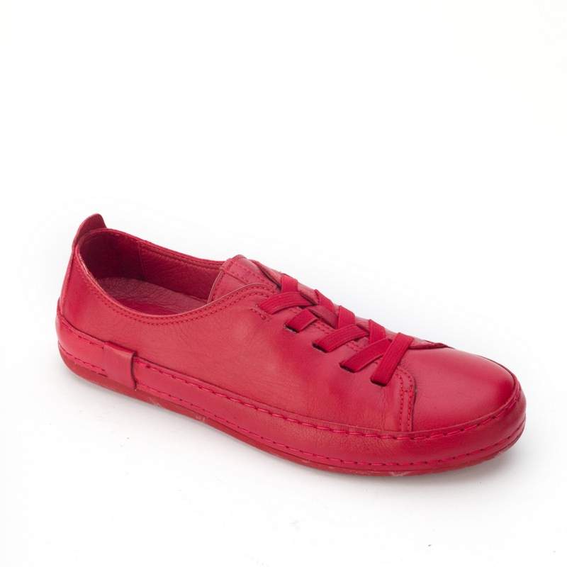 12906-red Кеды жен.кожа-кожа красный